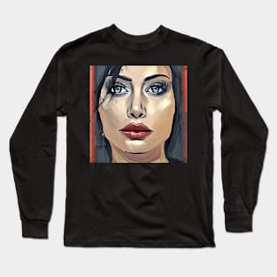 digital graphics of Kim Long Sleeve T-Shirt